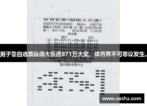 男子靠自选票赢得大乐透871万大奖，体育界不可思议发生。
